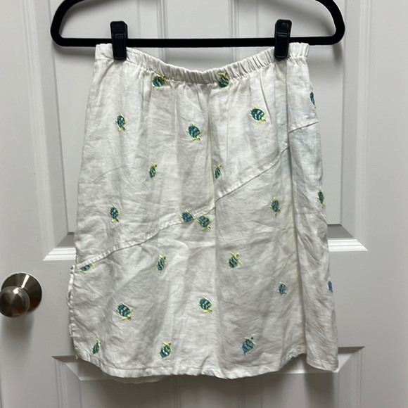 Cotton Embroidered Sea Turtle‎ Skirt Large - Picture 1 of 8